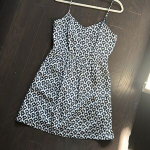 J. Crew factory navy and white dress